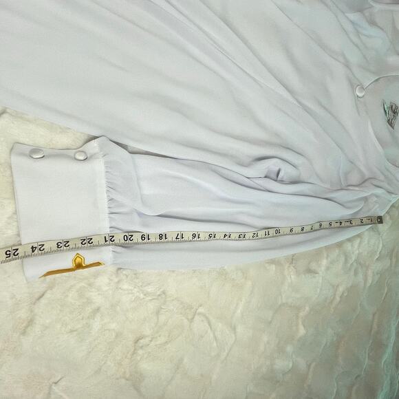 🔥Tally Taylor Paris Rome Nun Priest Church Cross White Robe Women Size 20W - Picture 12 of 14